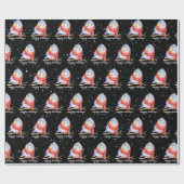 Papier Cadeau Oiseau de Noël avec écaille dans les flocons de ne (Plat)