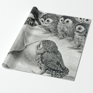 Papier Cadeau Oiseau de nuit de Louis Wain Cat