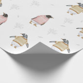 Papier Cadeau Oiseau de pingouin mignon Chauffage d'hiver Animal (Coin)