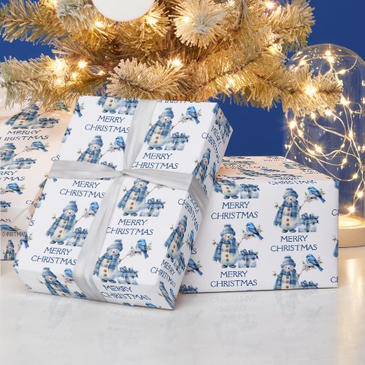 Papier Cadeau Oiseau des neiges présent Noël (Vacances)