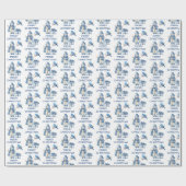 Papier Cadeau Oiseau des neiges présent Noël (Plat)