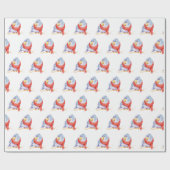 Papier Cadeau Oiseau d'hiver avec écorce (Plat)