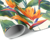 Papier Cadeau Oiseau du Paradis (Coin rond)