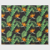 Papier Cadeau Oiseau élégant du paradis Enveloppement tropical f (Plat)