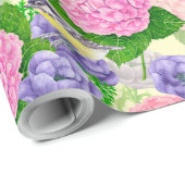 Papier Cadeau Oiseau et fleurs (Coin rond)