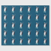 Papier Cadeau Oiseau Marin à Pieds Bleus (Plat)