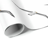 Papier Cadeau Oiseau montant d'albatros (Coin rond)