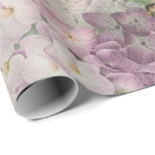 Papier Cadeau Oiseau Nid Floral Jardin Fleur Papillon Art (Coin rond)