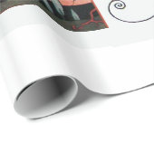 PAPIER CADEAU OISEAU/ROSE DE NUIT ART DÉCO BEAUTÉ MODE (Coin rond)