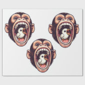 Papier Cadeau Oiseau singe (Plat)