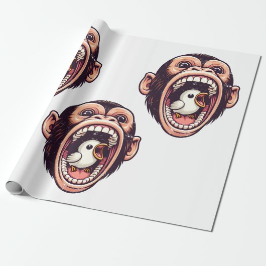 Papier Cadeau Oiseau singe (Déroulé)