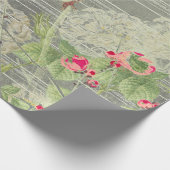 Papier Cadeau OISEAU SUR BRANCHE AVEC Papier À PLEINE LUNE (Coin)