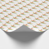 Papier cadeau oiseau tropical de paradis (Coin)