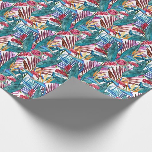 Papier Cadeau Oiseau Tropical Du Paradis (Coin)