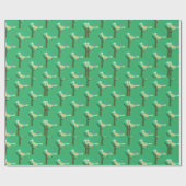 Papier Cadeau Oiseau vert et arbre Motif Nature inspirée (Plat)