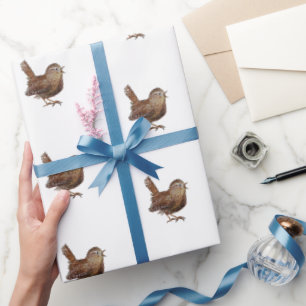 Papier Cadeau Oiseau Wren (Troglodytes Troglodytes)