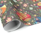 Papier Cadeau oiseaux (Coin rond)