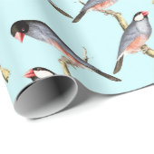 Papier Cadeau Oiseaux (Coin rond)