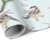 Papier Cadeau Oiseaux (Coin rond)