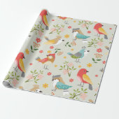 Papier Cadeau Oiseaux  (Déroulé)