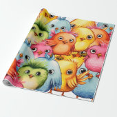 Papier Cadeau Oiseaux (Déroulé)
