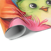Papier Cadeau Oiseaux (Coin rond)