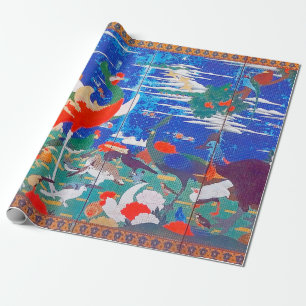 Papier Cadeau Oiseaux, animaux et Plantes floraux (à gauche) Jak