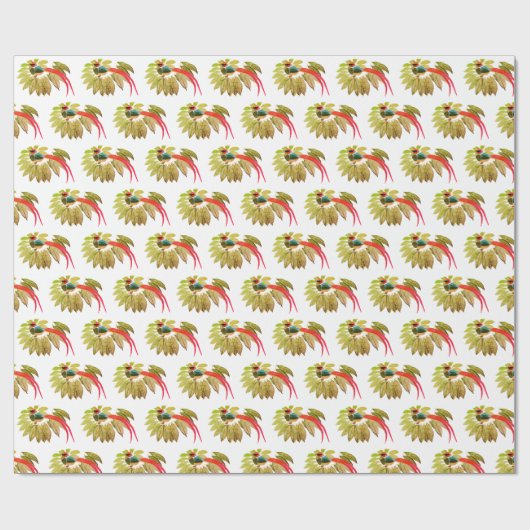 Papier Cadeau Oiseaux Art (Plat)