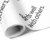 Papier Cadeau Oiseaux bien avec d'autres (Coin rond)