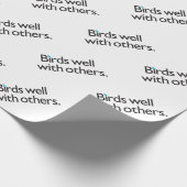Papier Cadeau Oiseaux bien avec d'autres (Coin)