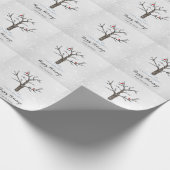 Papier Cadeau Oiseaux Cardinaux Rouges Sur Les Illustrations D'A (Coin)