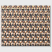 Papier Cadeau Oiseaux chantant une chanson sur un poteau de clôt (Plat)