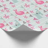 Papier Cadeau Oiseaux, Chiens, Bannières, Fleurs (Coin)