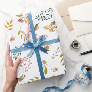 Papier Cadeau Oiseaux colorés