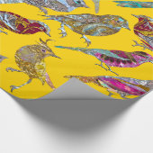 Papier Cadeau Oiseaux dansants élégants au soleil brillant (Coin)