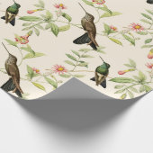 Papier Cadeau Oiseaux de brousse et Feuilles d'ivoire (Coin)