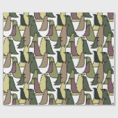 Papier Cadeau Oiseaux de Camouflage (Plat)