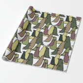 Papier Cadeau Oiseaux de Camouflage (Déroulé)
