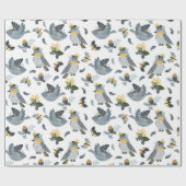 Papier Cadeau Oiseaux de campagne (Plat)