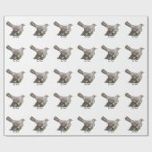 Papier Cadeau Oiseaux de forêt à l'aquarelle (Plat)
