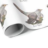 Papier Cadeau Oiseaux de forêt à l'aquarelle (Coin rond)