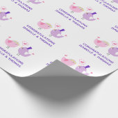 Papier Cadeau Oiseaux de l'amour de mariage Mignonne Mariée Mari (Coin)