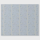 Papier Cadeau Oiseaux de Noël sur branche d'arbre, flocons de ne (Plat)