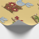 Papier Cadeau Oiseaux de printemps