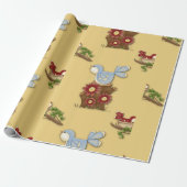 Papier Cadeau Oiseaux de printemps (Déroulé)