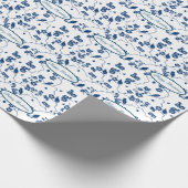 Papier Cadeau Oiseaux de Toile contemporains & Flore (Coin)