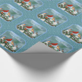 Papier Cadeau Oiseaux de vacances et Garland de Noël (Coin)