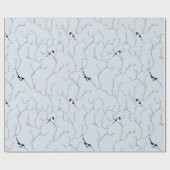 Papier Cadeau Oiseaux d'hiver (Plat)