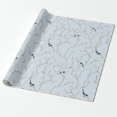 Papier Cadeau Oiseaux d'hiver (Déroulé)