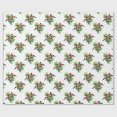 Papier Cadeau Oiseaux d'hiver (Plat)